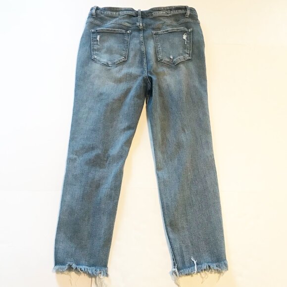 RISEN Distressed Skinny Ankle Raw Hem Ripped Plus Size Jeans Womens 2XL 18 - Picture 4 of 11